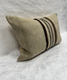 Turkish Hemp Pillow Cushion Natural Cream Brown Pillow Cushion Cover 16" x 24" #30271