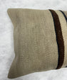 Turkish Hemp Pillow Cushion Natural Cream Brown Pillow Cushion Cover 16" x 24" #30271