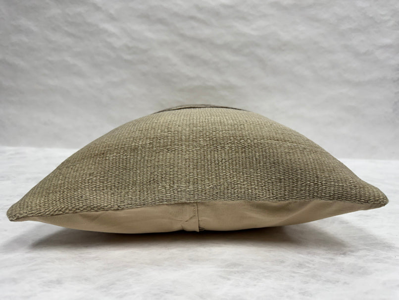 Turkish Hemp Pillow Cushion Natural Cream Brown Pillow Cushion Cover 16" x 24" #30271
