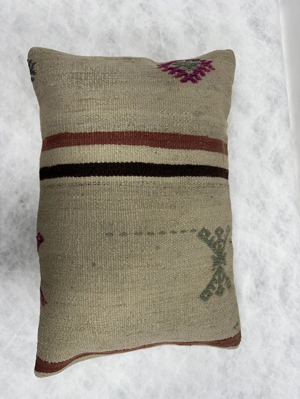 Turkish Hemp Pillow Cushion Natural Beige Brown Green Burgundy Pillow Cushion Cover 16" x 24" #30274