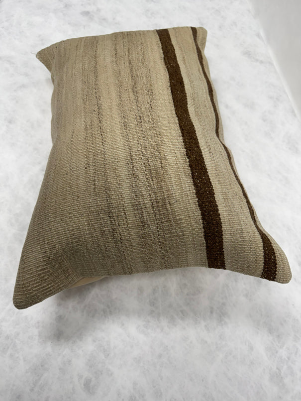 Turkish Hemp Pillow Cushion Natural Beige Brown Pillow Cushion Cover 16" x 24" #30270