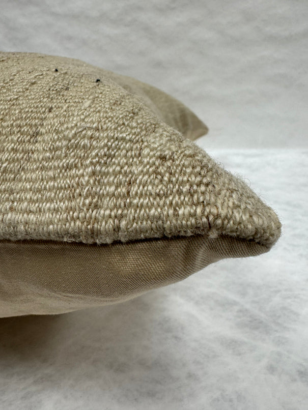 Turkish Hemp Pillow Cushion Natural Beige Brown Pillow Cushion Cover 16" x 24" #30270