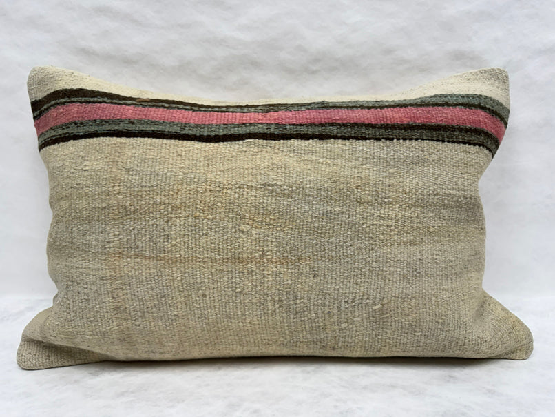 Turkish Hemp Pillow Cushion Natural Beige Brown Blush Pink Green Pillow Cushion Cover 16" x 24" #30269