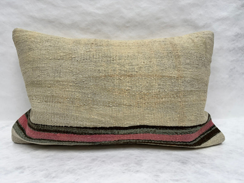 Turkish Hemp Pillow Cushion Natural Beige Brown Blush Pink Green Pillow Cushion Cover 16" x 24" #30269