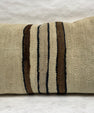 Turkish Hemp Pillow Cushion Natural Beige Brown Black Pillow Cushion Cover 16" x 24" #30268