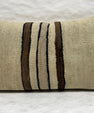 Turkish Hemp Pillow Cushion Natural Beige Brown Black Pillow Cushion Cover 16" x 24" #30268