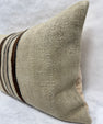 Turkish Hemp Pillow Cushion Natural Beige Brown Black Pillow Cushion Cover 16" x 24" #30268
