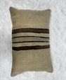 Turkish Hemp Pillow Cushion Natural Beige Brown Black Pillow Cushion Cover 16" x 24" #30268