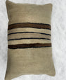Turkish Hemp Pillow Cushion Natural Beige Brown Black Pillow Cushion Cover 16" x 24" #30268