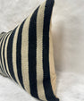 Turkish Hemp Pillow Cushion Natural Beige Black Pillow Cushion Cover 16" x 24" #30267