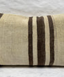 Turkish Hemp Pillow Cushion Natural Beige Brown Pillow Cushion Cover 16" x 24" #30273