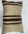 Turkish Hemp Pillow Cushion Natural Beige Brown Pillow Cushion Cover 16" x 24" #30273
