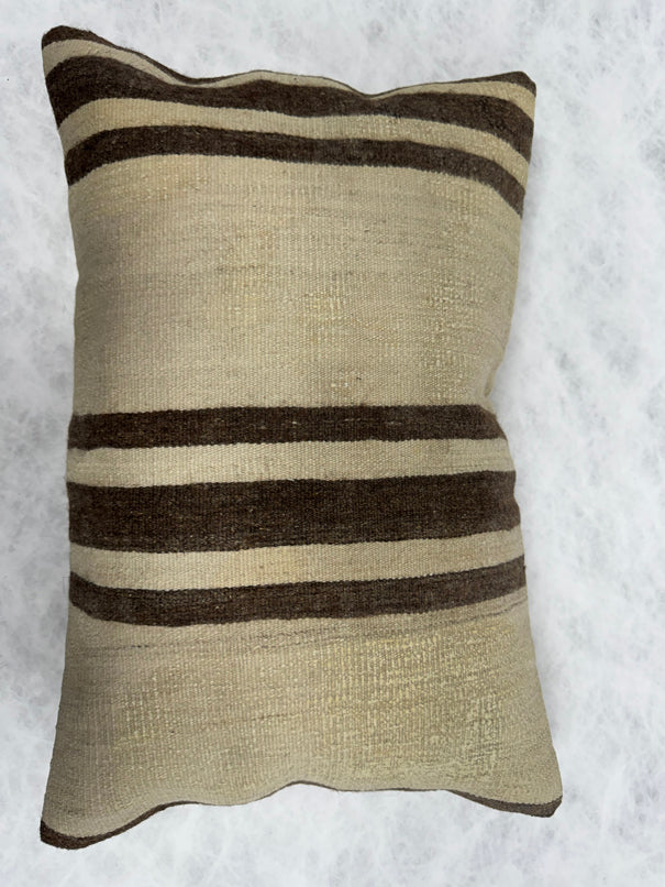 Turkish Hemp Pillow Cushion Natural Beige Brown Pillow Cushion Cover 16" x 24" #30273