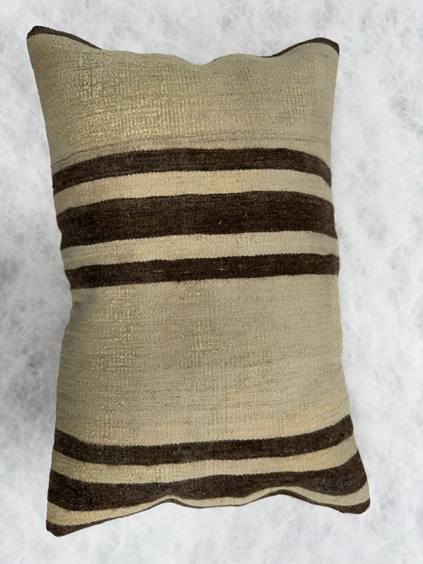 Turkish Hemp Pillow Cushion Natural Beige Brown Pillow Cushion Cover 16" x 24" #30273