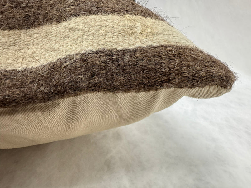 Turkish Hemp Pillow Cushion Natural Beige Brown Pillow Cushion Cover 16" x 24" #30273