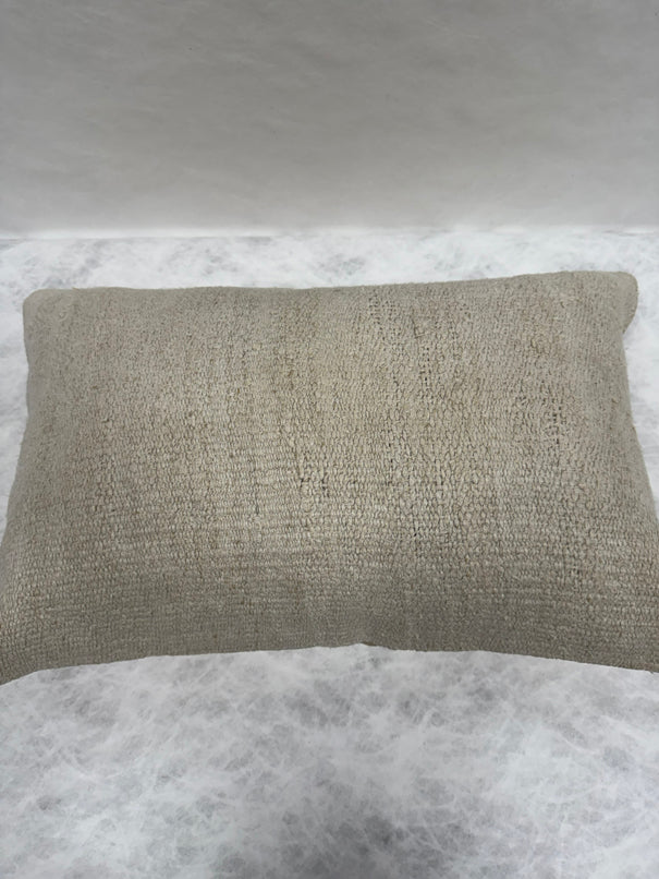 Turkish Hemp Pillow Cushion Natural Cream Pillow Cushion Cover 16" x 24" #30277