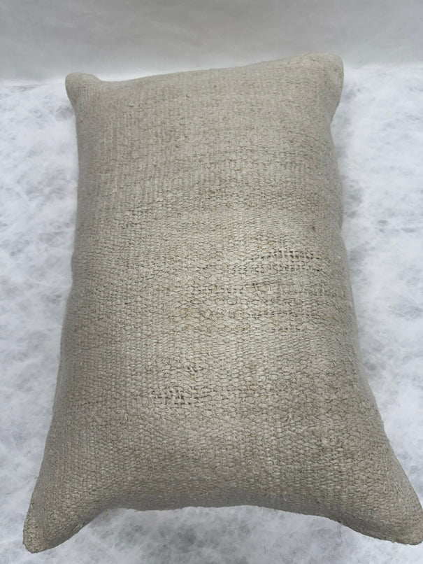 Turkish Hemp Pillow Cushion Natural Cream Pillow Cushion Cover 16" x 24" #30277