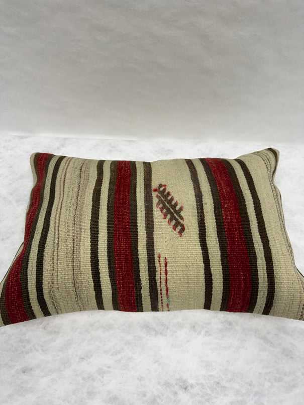 Turkish Hemp Pillow Cushion Natural Brown Red Beige Pillow Cushion Cover 16" x 24" #30276