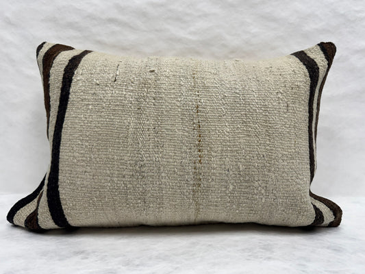 Turkish Hemp Pillow Cushion Natural Brown Beige Pillow Cushion Cover 16" x 24" #30224