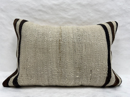 Turkish Hemp Pillow Cushion Natural Brown Beige Pillow Cushion Cover 16" x 24" #30224