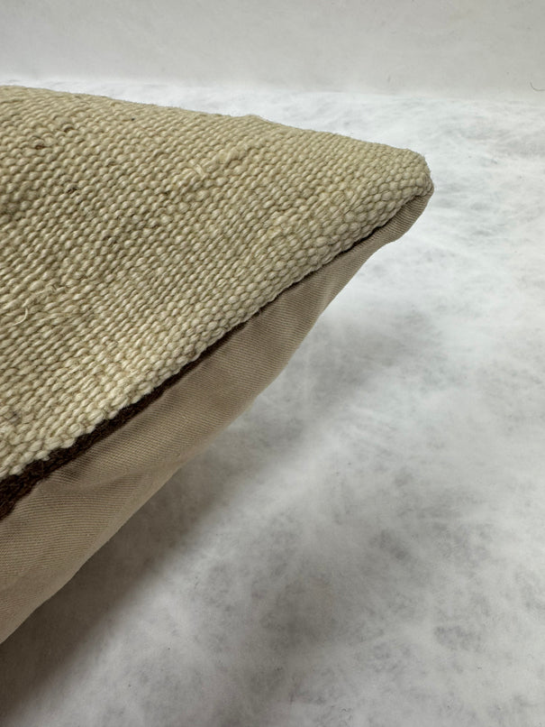 Turkish Hemp Pillow Cushion Natural Brown Beige Pillow Cushion Cover 16" x 24" #30284