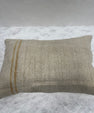 Turkish Hemp Pillow Cushion Natural Cream Brown Pillow Cushion Cover 16" x 24" #30283