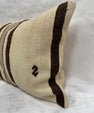 Turkish Hemp Pillow Cushion Natural Beige Brown Pillow Cushion Cover 16" x 24" #30275