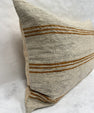 Turkish Hemp Pillow Cushion Natural Rust Brown Beige Gray Pillow Cushion Cover 16" x 24" #30282