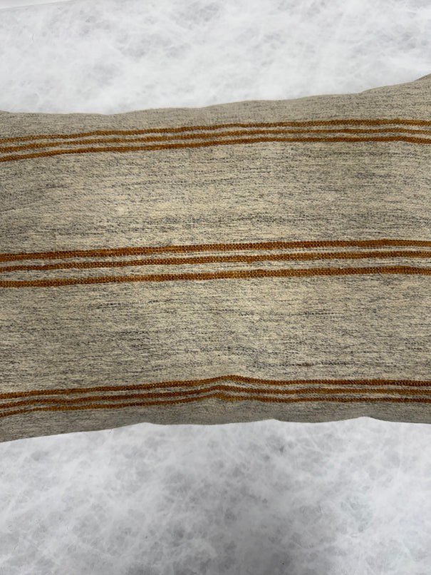 Turkish Hemp Pillow Cushion Natural Rust Brown Beige Gray Pillow Cushion Cover 16" x 24" #30282