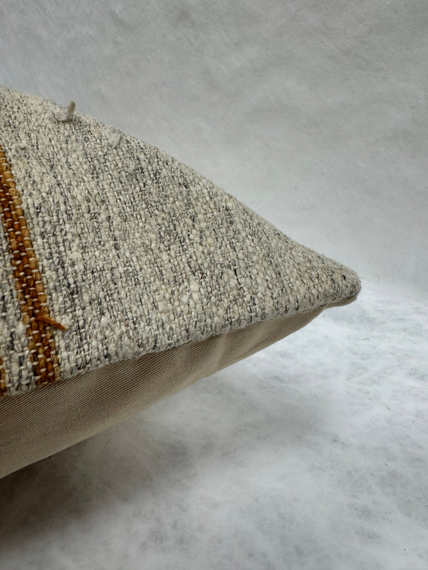 Turkish Hemp Pillow Cushion Natural Rust Brown Beige Gray Pillow Cushion Cover 16" x 24" #30282