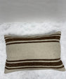 Turkish Hemp Pillow Cushion Natural Rust Brown Beige Pillow Cushion Cover 16" x 24" #30222