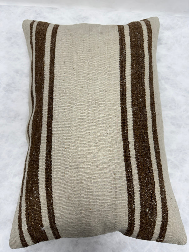 Turkish Hemp Pillow Cushion Natural Rust Brown Beige Pillow Cushion Cover 16" x 24" #30222