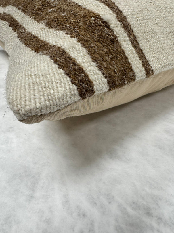 Turkish Hemp Pillow Cushion Natural Rust Brown Beige Pillow Cushion Cover 16" x 24" #30222