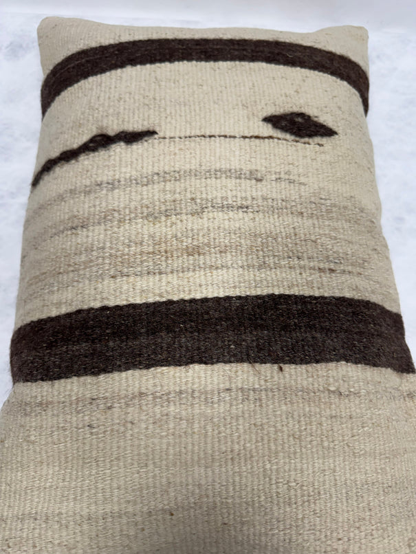 Turkish Hemp Pillow Cushion Natural Rust Brown Beige Pillow Cushion Cover 16" x 24" #30221