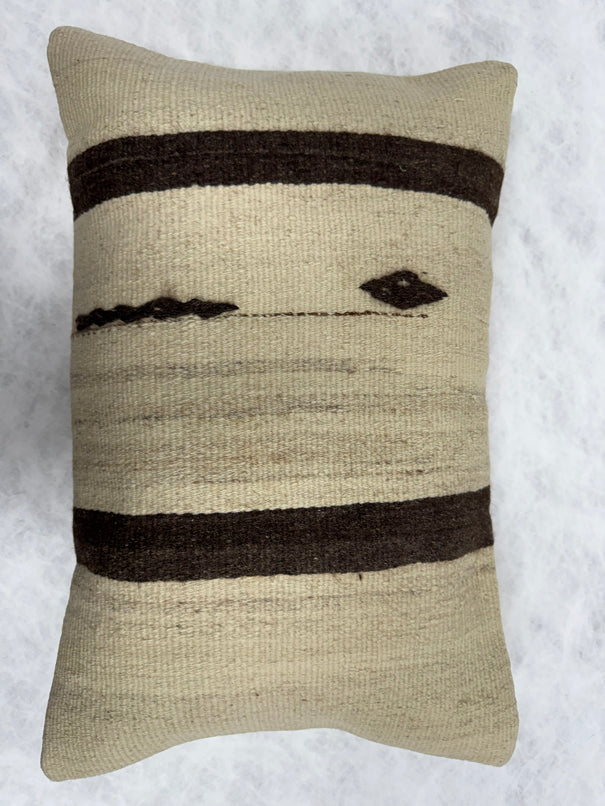 Turkish Hemp Pillow Cushion Natural Rust Brown Beige Pillow Cushion Cover 16" x 24" #30221