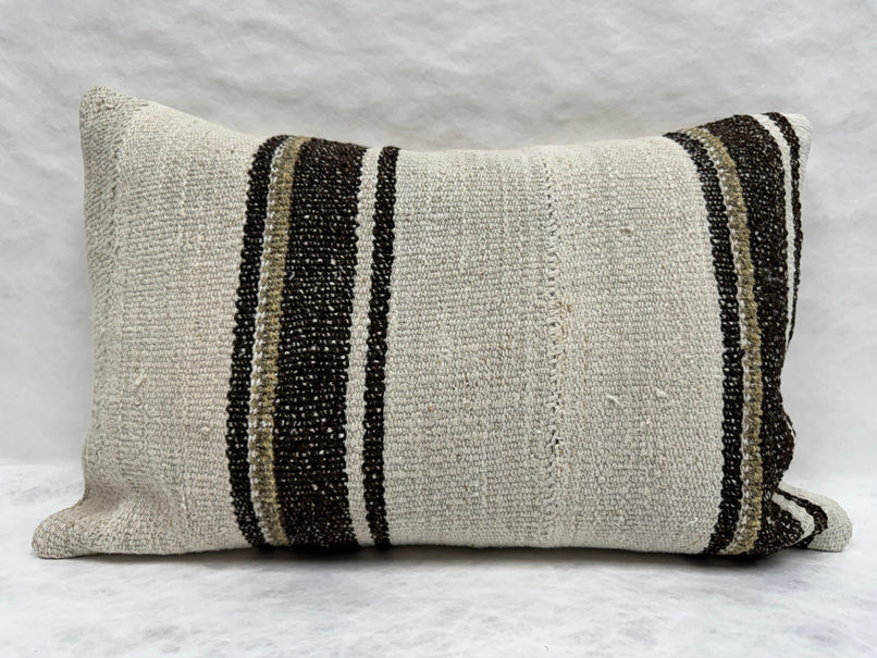 Turkish Hemp Pillow Cushion Natural Brown Beige Pillow Cushion Cover 16" x 24" #30281
