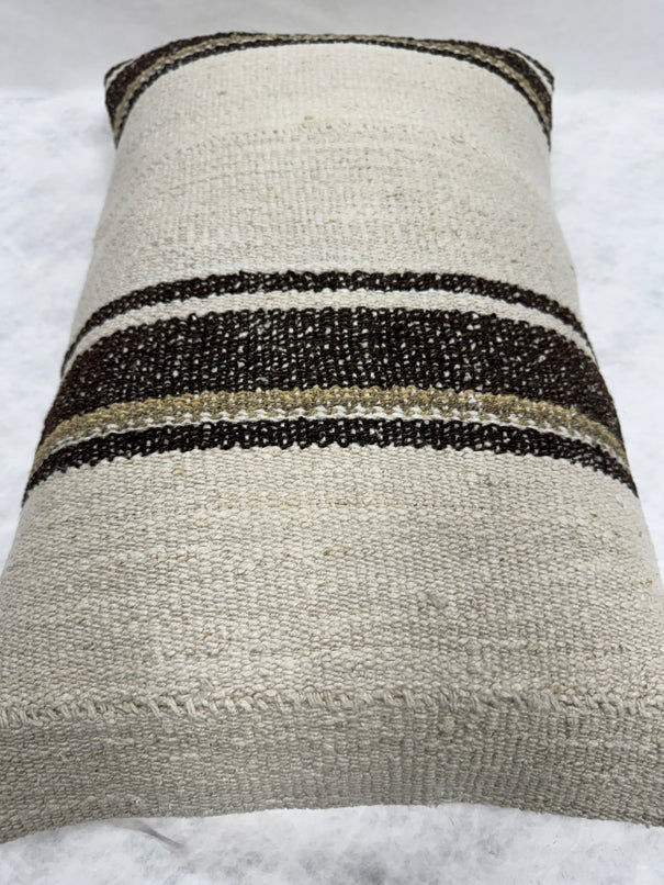 Turkish Hemp Pillow Cushion Natural Brown Beige Pillow Cushion Cover 16" x 24" #30281