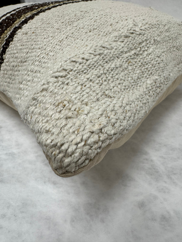 Turkish Hemp Pillow Cushion Natural Brown Beige Pillow Cushion Cover 16" x 24" #30281