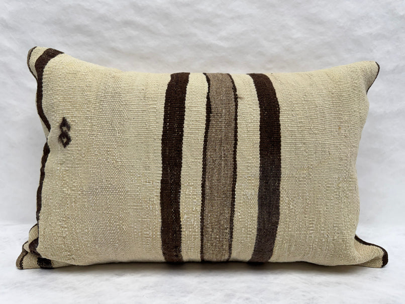 Turkish Hemp Pillow Cushion Natural Brown Beige Pillow Cushion Cover 16" x 24" #30279