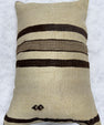 Turkish Hemp Pillow Cushion Natural Brown Beige Pillow Cushion Cover 16" x 24" #30279