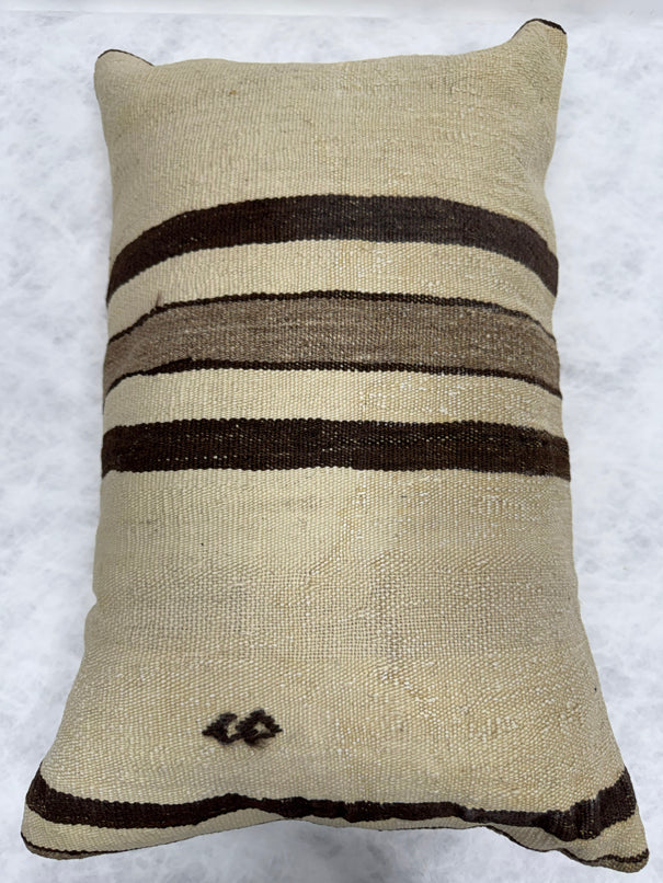 Turkish Hemp Pillow Cushion Natural Brown Beige Pillow Cushion Cover 16" x 24" #30279