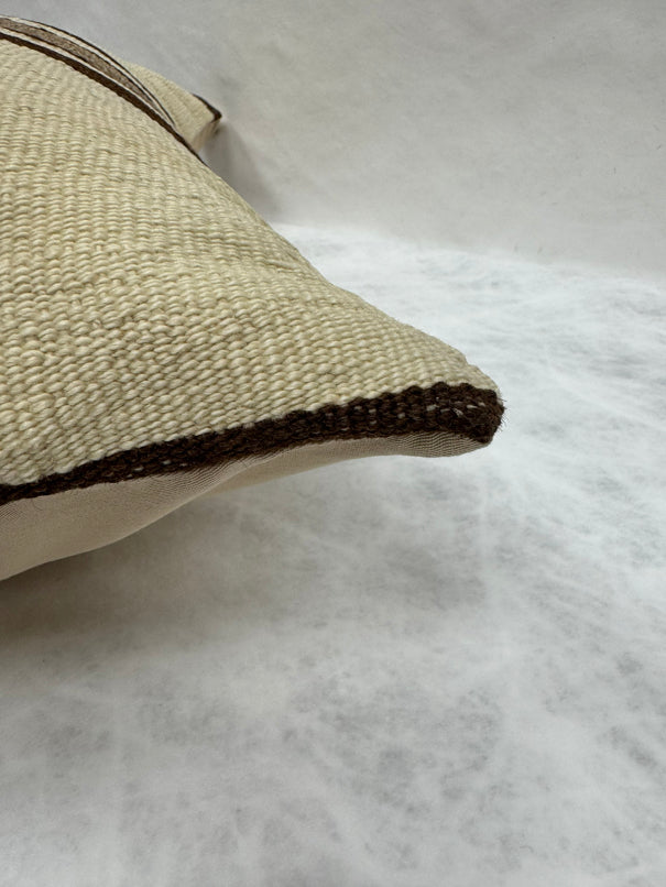 Turkish Hemp Pillow Cushion Natural Brown Beige Pillow Cushion Cover 16" x 24" #30279