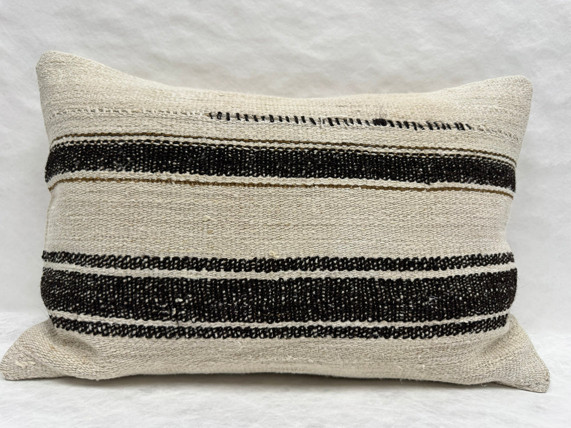 Turkish Hemp Pillow Cushion Natural Brown Beige Pillow Cushion Cover 16" x 24" #30240