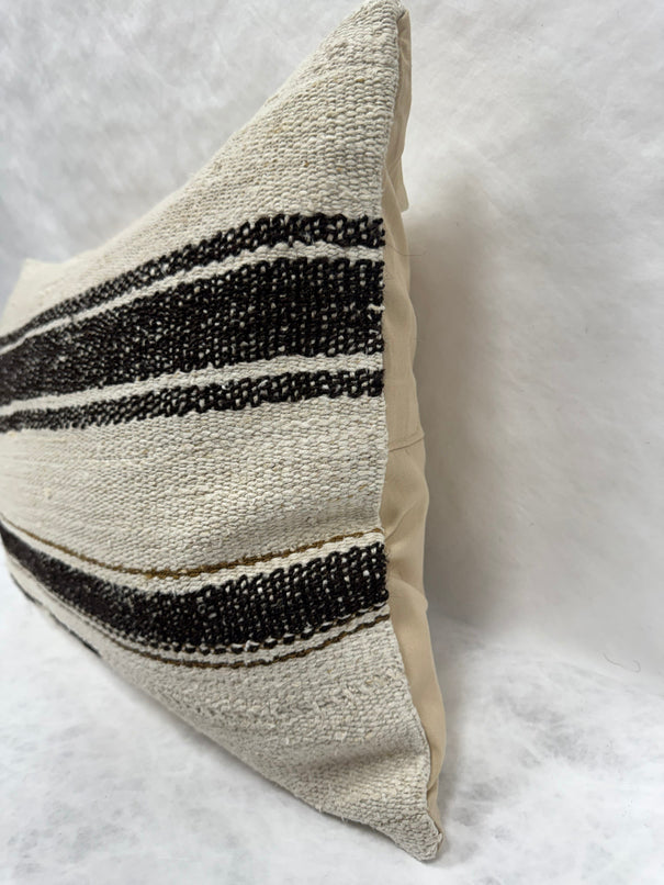 Turkish Hemp Pillow Cushion Natural Brown Beige Pillow Cushion Cover 16" x 24" #30240