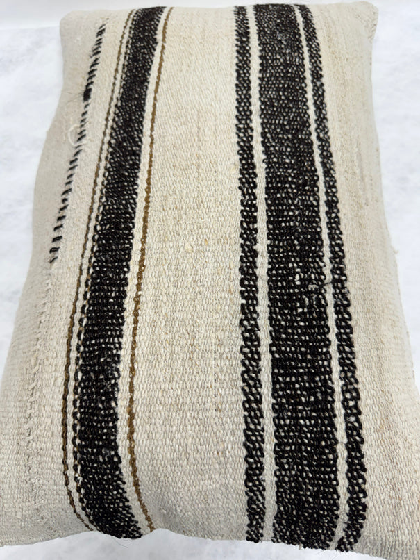 Turkish Hemp Pillow Cushion Natural Brown Beige Pillow Cushion Cover 16" x 24" #30240