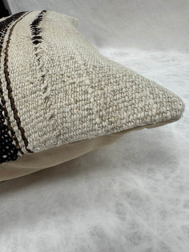 Turkish Hemp Pillow Cushion Natural Brown Beige Pillow Cushion Cover 16" x 24" #30240