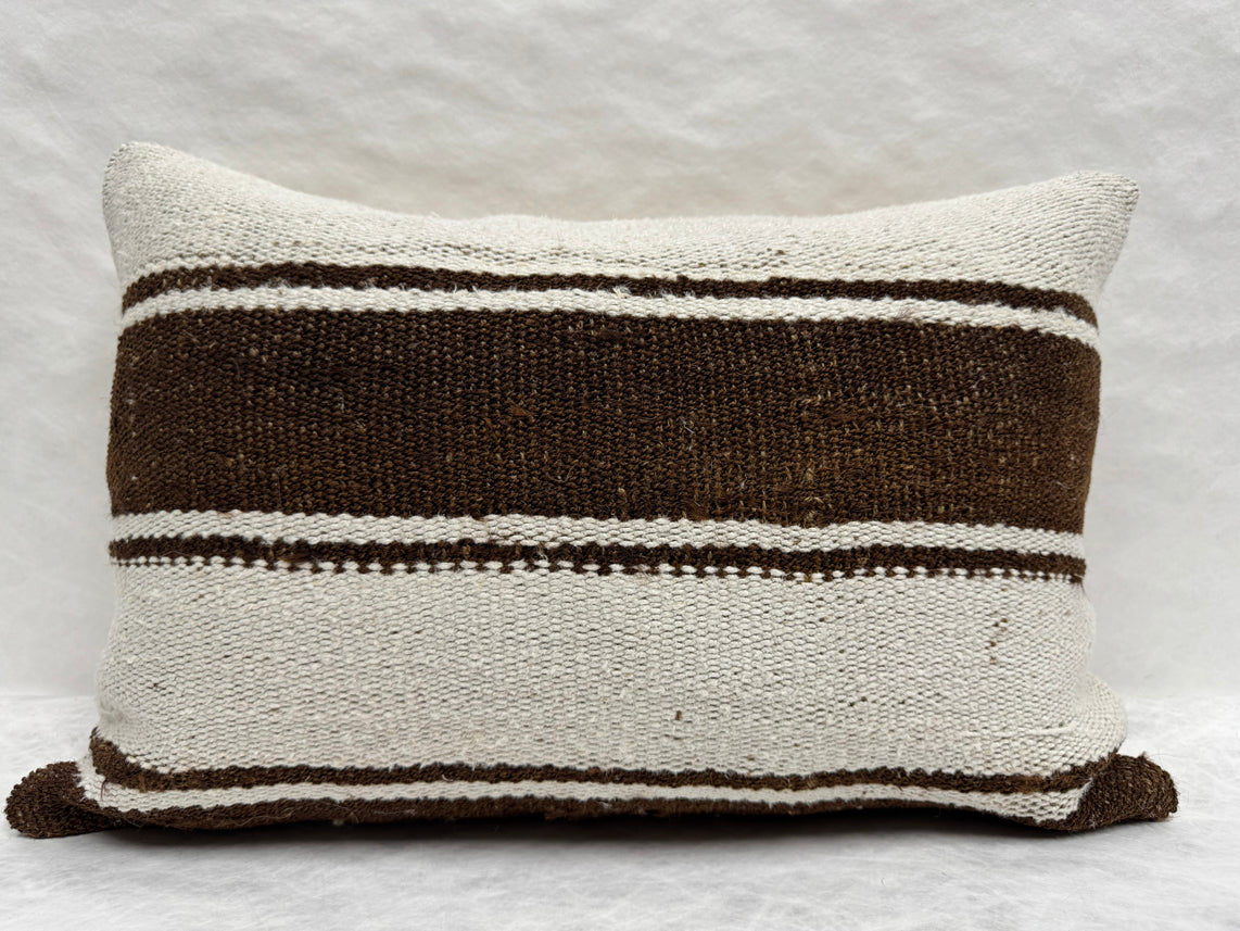 Turkish Hemp Pillow Cushion Natural Brown Beige Pillow Cushion Cover 16" x 24" #30280