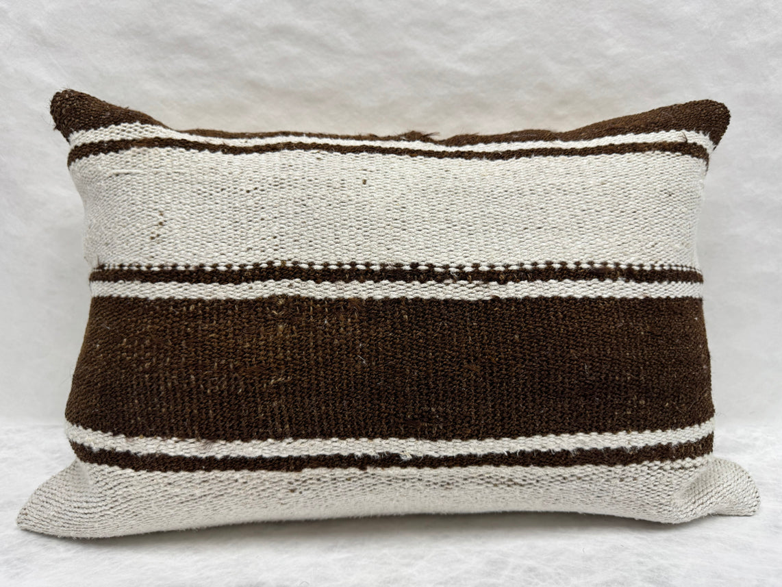 Turkish Hemp Pillow Cushion Natural Brown Beige Pillow Cushion Cover 16" x 24" #30280
