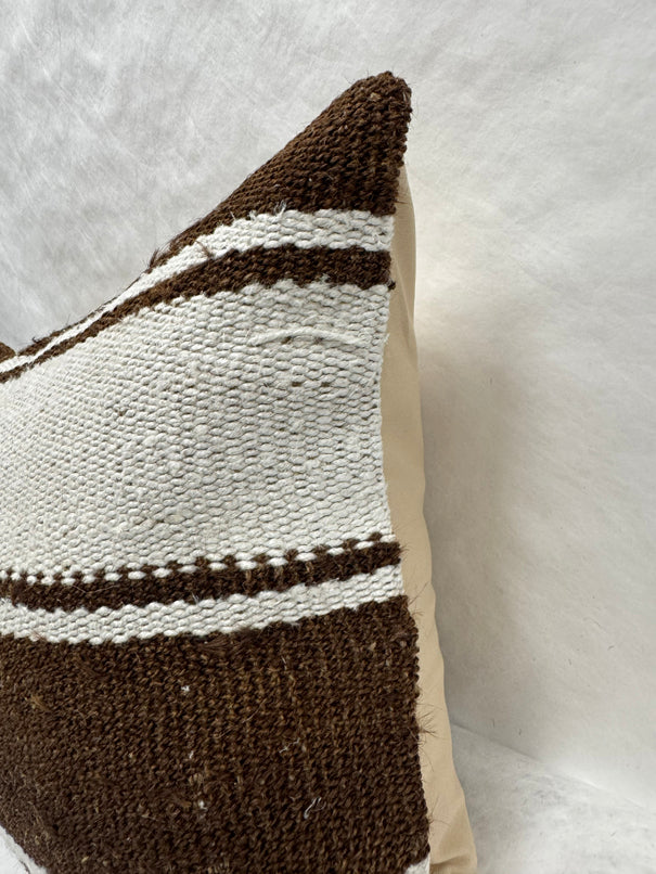 Turkish Hemp Pillow Cushion Natural Brown Beige Pillow Cushion Cover 16" x 24" #30280