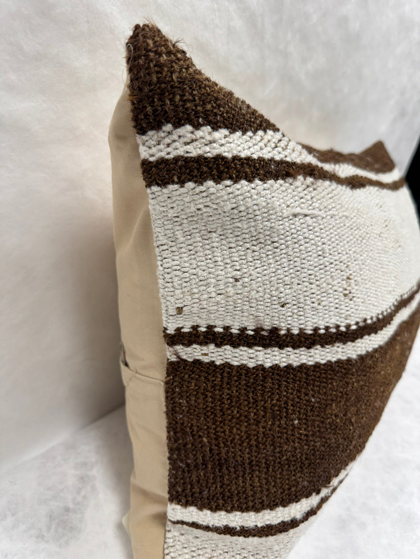 Turkish Hemp Pillow Cushion Natural Brown Beige Pillow Cushion Cover 16" x 24" #30280